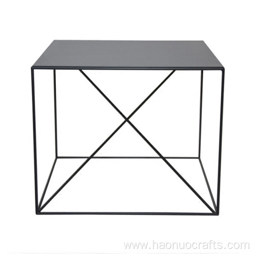 modern special square iron metal cheap tea table